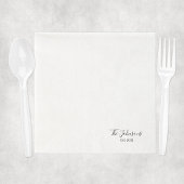 Eleganter Minimalistischer Skripttypografiennachna Serviette