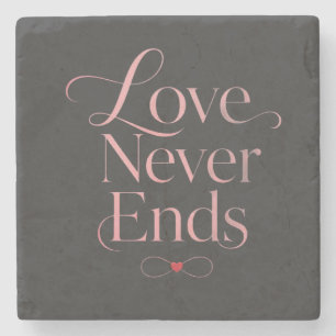 Eleganter minimalistischer Steinuntersetzer "Liebe