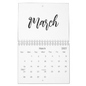Eleganter minimalistischer Text für das benutzerde Kalender (Mär 2027)