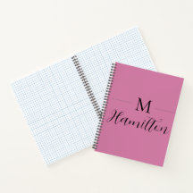 Eleganter Minimalistischer, tiefrosa Monogramm-Nam