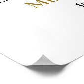 Eleganter minimalistischer Vierzig und fantastisch Poster (Ecke)