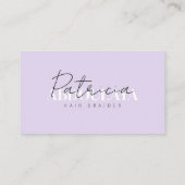 Eleganter Minimalistischer Violet Trendy Eye Hair Visitenkarte (Rückseite)