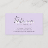 Eleganter Minimalistischer Violet Trendy Eye Hair  Visitenkarte (Vorderseite)