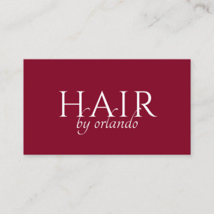 Eleganter minimalistischer Visagist Burgund Visitenkarte