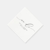 Eleganter minimalistischer We Do Hochzeit Serviette (Ecke)