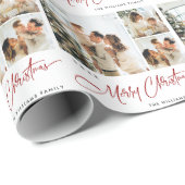 Eleganter Minimalistischer Weihnachten 3 Foto Urla Geschenkpapier (Rolleneckpunkt)