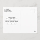 Eleganter Minimalistischer Weihnachtsbaum Feiertagspostkarte (Rückseite)