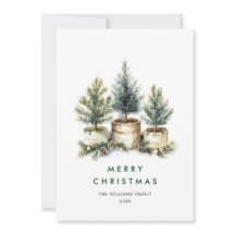 Eleganter Minimalistischer Weihnachtsbaum Gruß