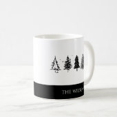 Eleganter Minimalistischer Weihnachtsbaum Kaffeetasse (VorderseiteRechts)