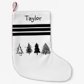 Eleganter Minimalistischer Weihnachtsbaum Kleiner Weihnachtsstrumpf (Vorderseite)