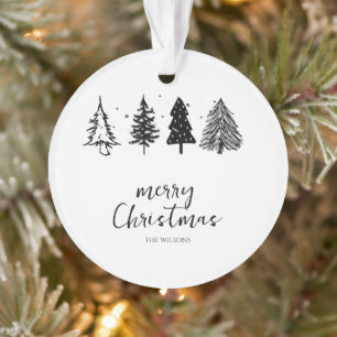 Eleganter Minimalistischer Weihnachtsbaum Ornament