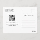 Eleganter Minimalistischer Weihnachtscode QR-Code Postkarte (Rückseite)