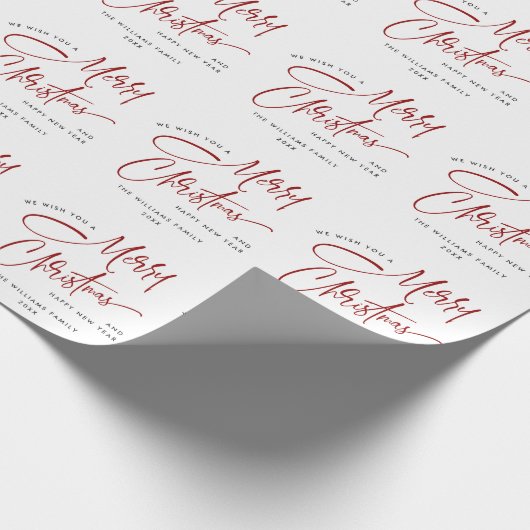 Eleganter Minimalistischer Weihnachtsfeiertag Geschenkpapier (Ecke)