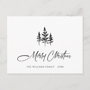 Eleganter Minimalistischer Weihnachtsfeiertag Postkarte