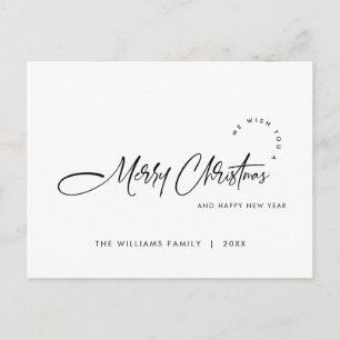 Eleganter Minimalistischer Weihnachtsfeiertag Postkarte