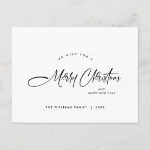 Eleganter Minimalistischer Weihnachtsfeiertag Postkarte
