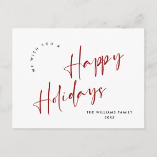 Eleganter Minimalistischer Weihnachtsgruß Postkarte