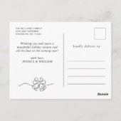 Eleganter Minimalistischer Weihnachtsgruß Postkarte (Rückseite)