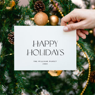 Eleganter Minimalistischer Weihnachtsgruß Postkarte