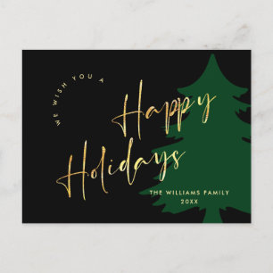 Eleganter Minimalistischer Weihnachtsgruß Postkarte