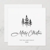 Eleganter Minimalistischer Weihnachtsgrüßcode Feiertagskarte (Vorne/Hinten)