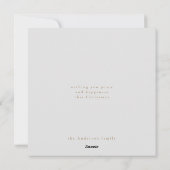 Eleganter Minimalistischer Weihnachtskranz Feiertagskarte (Rückseite)