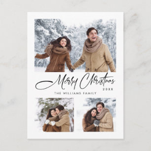 Eleganter Minimalistischer Weihnachtsurlaub 3 Foto Postkarte