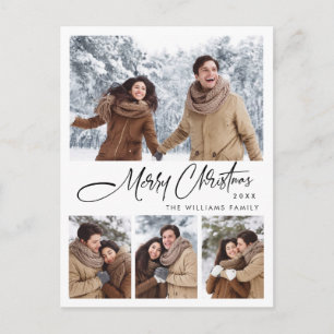 Eleganter Minimalistischer Weihnachtsurlaub 4 Foto Postkarte