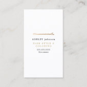 Eleganter Minimalistischer Weißer Imitat Visitenkarte (Vorderseite)