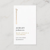 Eleganter Minimalistischer Weißer Imitat Visitenkarte (Vorderseite)