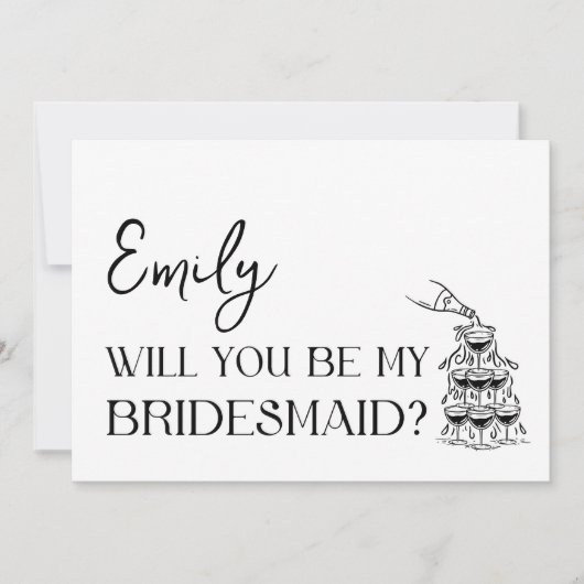 Eleganter, Minimalistischer, zeitloser Vorschlag f Karte (Vorderseite)