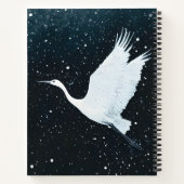 Eleganter Minimalistischer Zen-Kranflug Notizblock (Rückseite)