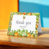 Eleganter Minimalistischer Zitrusblumenzitrus Dankeskarte