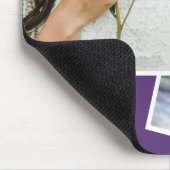 Eleganter Minimalistischer Zwei-Foto-Graduate-Absc Mousepad (Ecke)