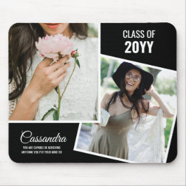 Eleganter Minimalistischer Zwei-Foto-Graduate-Absc Mousepad
