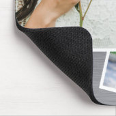 Eleganter Minimalistischer Zwei-Foto-Graduate-Absc Mousepad (Ecke)