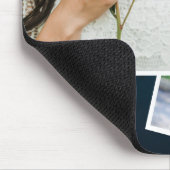 Eleganter Minimalistischer Zwei-Foto-Graduate-Absc Mousepad (Ecke)