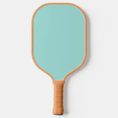 Eleganter Minimalname und Monogram Aqua Pickleball Schläger (Rückseite)