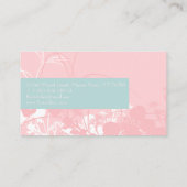 Eleganter Minimalwert für rosa und hellgraue Zyane Visitenkarte (Rückseite)