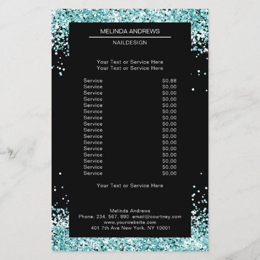 Eleganter Mint-Flyer auf beiden Seiten (Hinten)