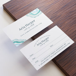 Eleganter Mint Green Geode Gold Glitzer Agate Terminkarte