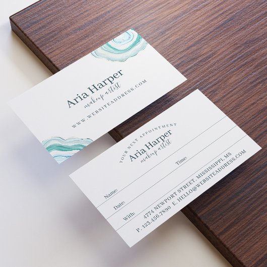 Eleganter Mint Green Geode Gold Glitzer Agate Terminkarte