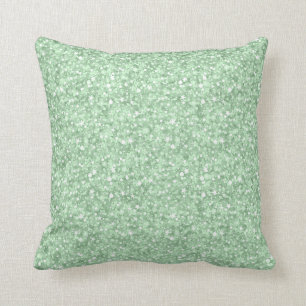 Eleganter Mint-Green Retro Glitzer & Glitzern Kissen
