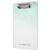 Eleganter, minzgrüner Glitzer-Marmor Klemmbrett (Links)