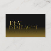 Eleganter Mirror Schriftart Klassischer Schwarz-Br Visitenkarte (Vorderseite)