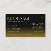 Eleganter Mirror Schriftart Stilvolle Black Brown  Visitenkarte (Rückseite)