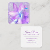 *~* eleganter mit BlumenGlitzer beruflich Quadratische Visitenkarte (Vorne/Hinten)