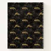 Eleganter Mit Monogramm Black Leopard Notizblock (Rückseite)