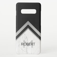 Eleganter Mit Monogramm geometrischer schwarzer Si