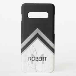 Eleganter Mit Monogramm geometrischer schwarzer Si iPhone 16 Hülle